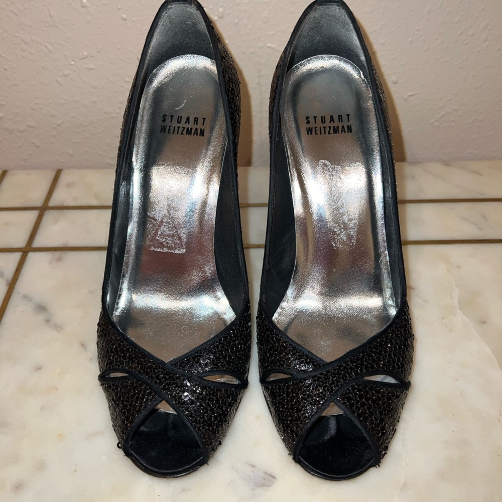 STUART WEITZMAN SEQUIN PUMPS SIZE 7 - Picture 3 of 9